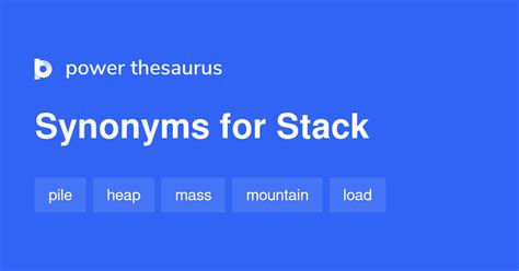 Stack synonyms .